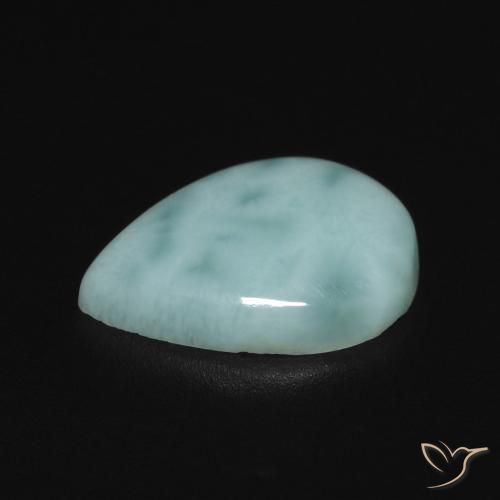 9,17 ctw natürlicher Blau-grün Larimar, Birnenform, Lichtundurchlässig