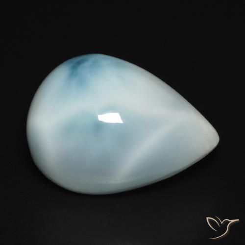 9.45ct Natürlicher Blau-grün Larimar, Birnenform, Lichtundurchlässig