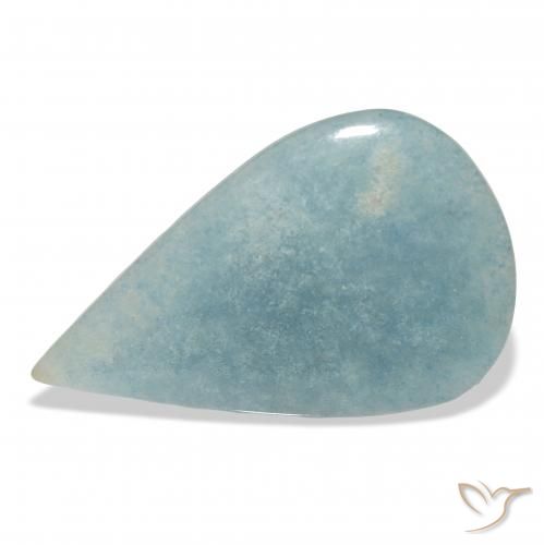 19.52ct Natürlicher Hellgrünliches Blau Lazulit, Birnenform, Lichtundurchlässig