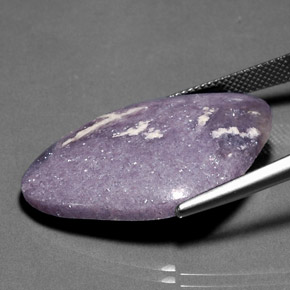 27,59 ctw natürlicher violetter Lepidolith, Fantasieschliff, Lichtundurchlässig