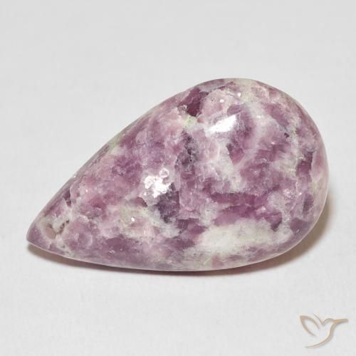 26.75ct Natürlicher Mehrfarbig Lepidolith, Birnenform, Lichtundurchlässig