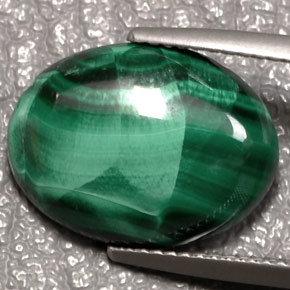 7,84 ctw natürlicher grüner Malachit, Oval Schliff, Lichtundurchlässig