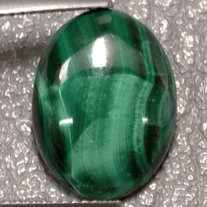 7,84 ctw natürlicher grüner Malachit, Oval Schliff, Lichtundurchlässig