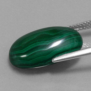 13,10 ctw natürlicher grüner Malachit, Oval Schliff, Lichtundurchlässig
