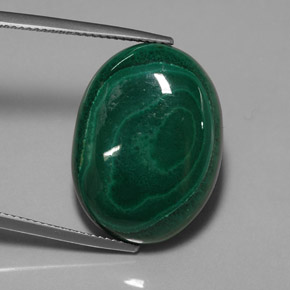 29,59 ctw natürlicher grüner Malachit, Oval Schliff, Lichtundurchlässig