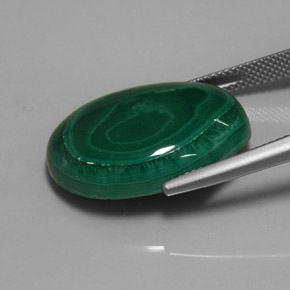 29,59 ctw natürlicher grüner Malachit, Oval Schliff, Lichtundurchlässig