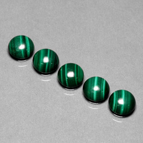  ct natürliche grüner Malachit-Edelsteine, Rundschliff, Lichtundurchlässig