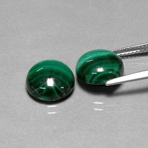  ct natürliche grüner Malachit-Edelsteine, Rundschliff, Lichtundurchlässig
