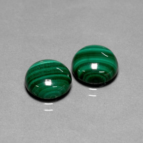  ct natürliche grüner Malachit-Edelsteine, Rundschliff, Lichtundurchlässig