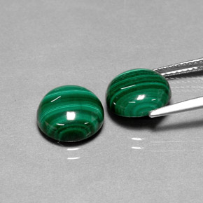  ct natürliche grüner Malachit-Edelsteine, Rundschliff, Lichtundurchlässig