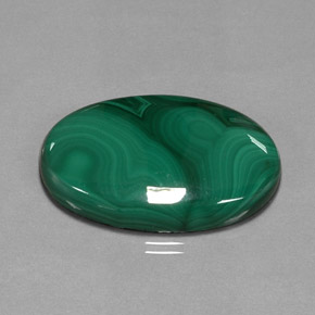55,31 ctw natürlicher grüner Malachit, Oval Schliff, Lichtundurchlässig