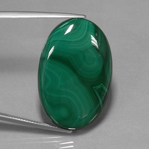 55,31 ctw natürlicher grüner Malachit, Oval Schliff, Lichtundurchlässig
