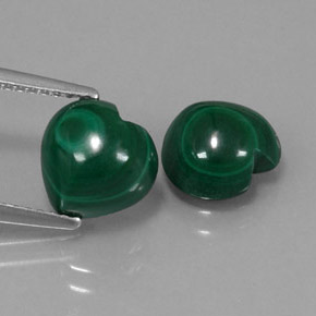  ct natürliche grüner Malachit-Edelsteine, Herzform, Lichtundurchlässig