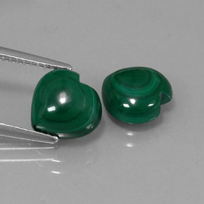  ct natürliche grüner Malachit-Edelsteine, Herzform, Lichtundurchlässig