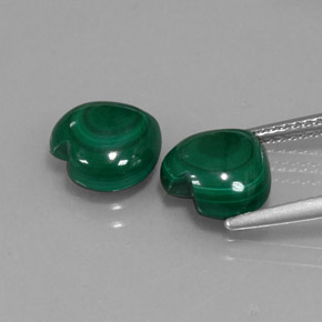  ct natürliche grüner Malachit-Edelsteine, Herzform, Lichtundurchlässig