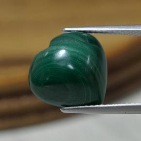 9,07 ctw natürlicher grüner Malachit, Herzform, Lichtundurchlässig