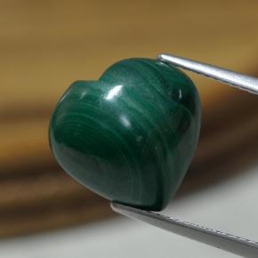 9,07 ctw natürlicher grüner Malachit, Herzform, Lichtundurchlässig