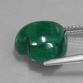 10,48 ctw natürlicher grüner Malachit, Herzform, Lichtundurchlässig