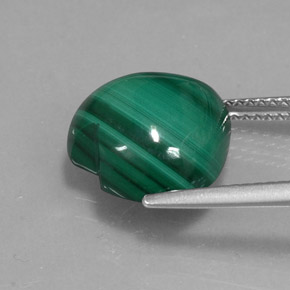 10,71 ctw natürlicher grüner Malachit, Herzform, Lichtundurchlässig