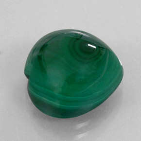 12,75 ctw natürlicher grüner Malachit, Herzform, Lichtundurchlässig