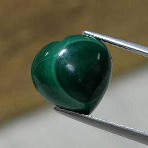 8,34 ctw natürlicher grüner Malachit, Herzform, Lichtundurchlässig