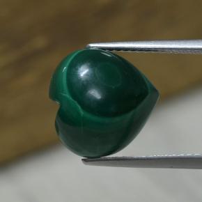 8,34 ctw natürlicher grüner Malachit, Herzform, Lichtundurchlässig
