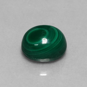 1,51 ctw natürlicher grüner Malachit, Oval Schliff, Lichtundurchlässig