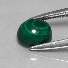 1,51 ctw natürlicher grüner Malachit, Oval Schliff, Lichtundurchlässig
