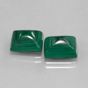 9,41 ct natürliche grüner Malachit-Edelsteine, Baguette, Lichtundurchlässig