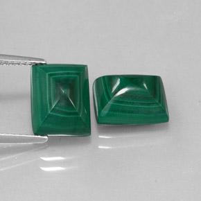 9,41 ct natürliche grüner Malachit-Edelsteine, Baguette, Lichtundurchlässig