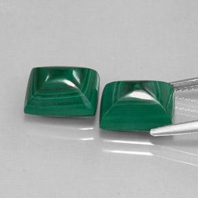 9,41 ct natürliche grüner Malachit-Edelsteine, Baguette, Lichtundurchlässig