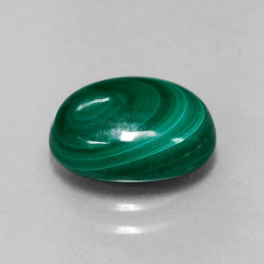 3,12 ctw natürlicher grüner Malachit, Oval Schliff, Lichtundurchlässig