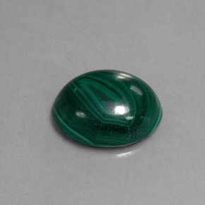 3,87 ctw natürlicher grüner Malachit, Oval Schliff, Lichtundurchlässig