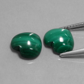  ct natürliche grüner Malachit-Edelsteine, Herzform, Lichtundurchlässig