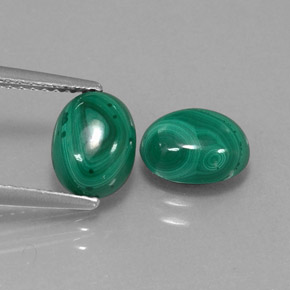  ct natürliche grüner Malachit-Edelsteine, Oval Schliff, Lichtundurchlässig