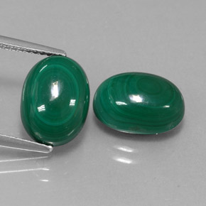 ct natürliche grüner Malachit-Edelsteine, Oval Schliff, Lichtundurchlässig