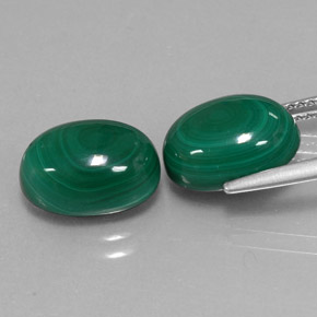  ct natürliche grüner Malachit-Edelsteine, Oval Schliff, Lichtundurchlässig