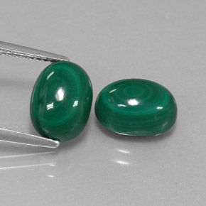  ct natürliche grüner Malachit-Edelsteine, Oval Schliff, Lichtundurchlässig