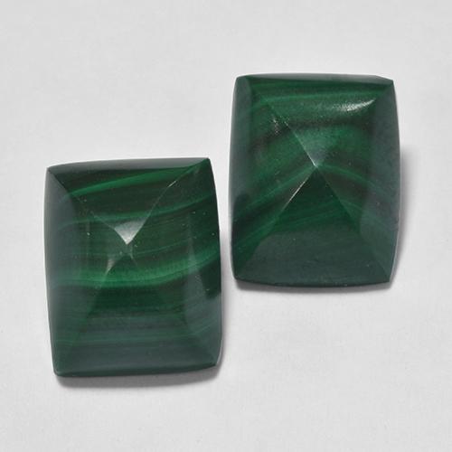 9,39 ct natürliche grüner Malachit-Edelsteine, Baguette, Lichtundurchlässig