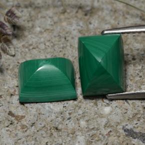7,67 ct natürliche grüner Malachit-Edelsteine, Baguette, Lichtundurchlässig