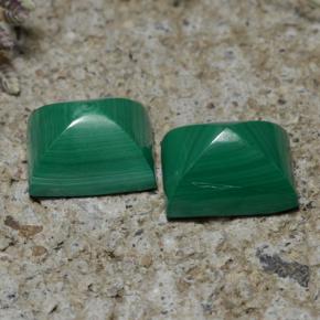 7,67 ct natürliche grüner Malachit-Edelsteine, Baguette, Lichtundurchlässig