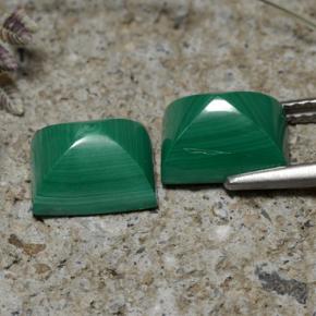 7,67 ct natürliche grüner Malachit-Edelsteine, Baguette, Lichtundurchlässig