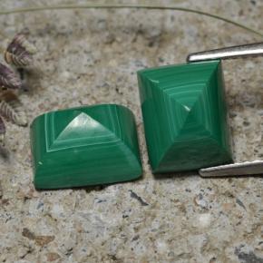 7,83 ct natürliche grüner Malachit-Edelsteine, Baguette, Lichtundurchlässig