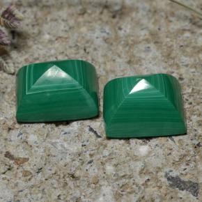 7,83 ct natürliche grüner Malachit-Edelsteine, Baguette, Lichtundurchlässig