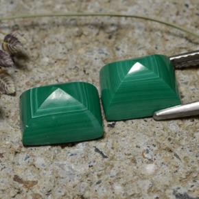 7,83 ct natürliche grüner Malachit-Edelsteine, Baguette, Lichtundurchlässig
