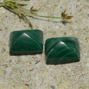 9.58 ct natürliche Medium Green  Malachit-Edelsteine, Baguette, Lichtundurchlässig