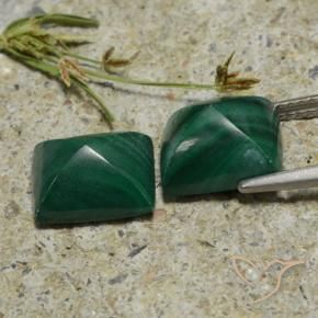 9.58 ct natürliche Medium Green  Malachit-Edelsteine, Baguette, Lichtundurchlässig