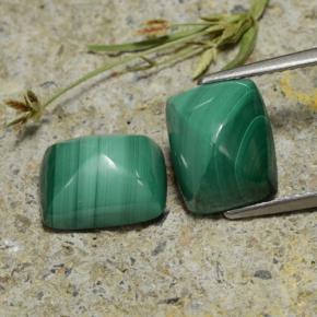 9,44 ct natürliche grüner Malachit-Edelsteine, Baguette, Lichtundurchlässig