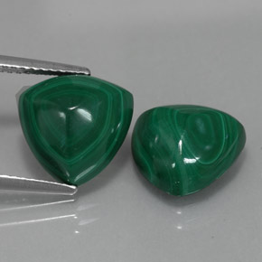  ct natürliche grüner Malachit-Edelsteine, Trillion, Lichtundurchlässig