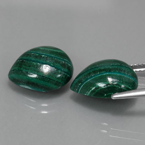  ct natürliche Vielfarbig-grün Malachit-Edelsteine, Birnenform, Lichtundurchlässig